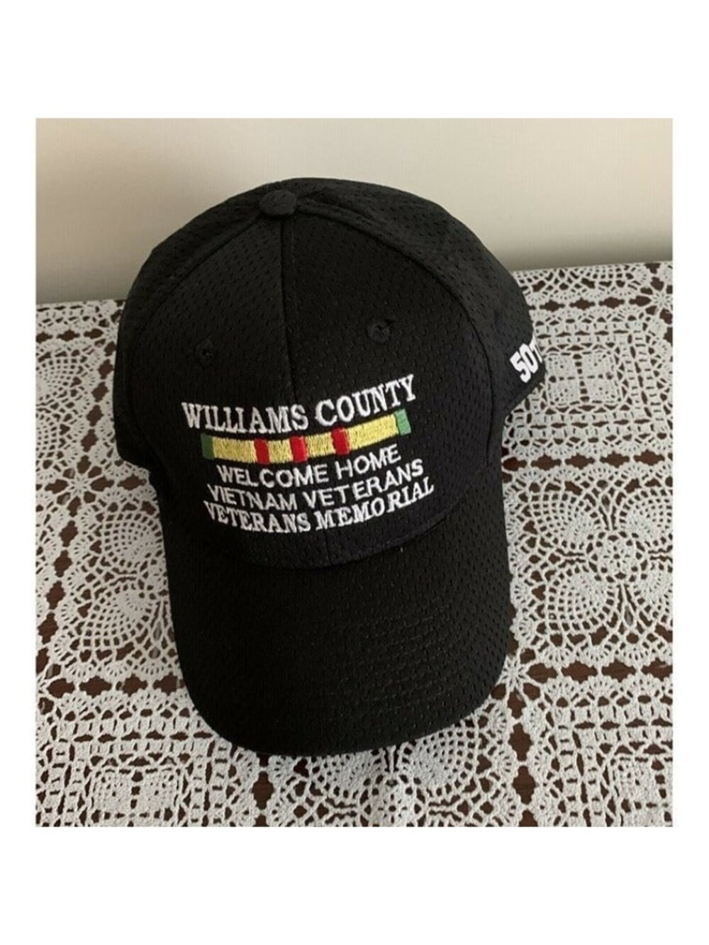 Brand New Williams County Ohio Vietnam Veterans Memorial Black Baseball Hat Cap